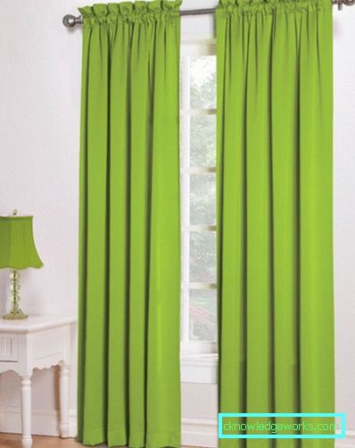 Green curtains - 88 photos of the best ideas how to combine beautifully