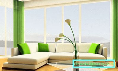 Green curtains - 88 photos of the best ideas how to combine beautifully