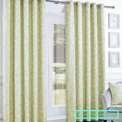 Green curtains - 88 photos of the best ideas how to combine beautifully