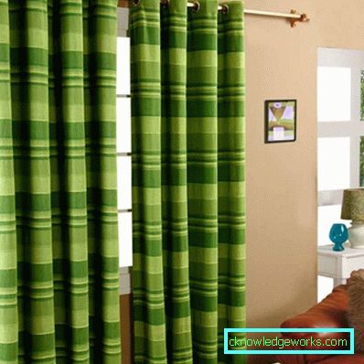 Green curtains - 88 photos of the best ideas how to combine beautifully