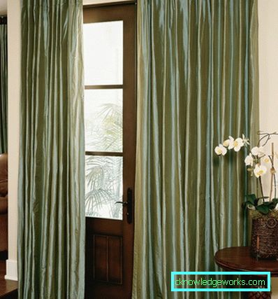 Green curtains - 88 photos of the best ideas how to combine beautifully