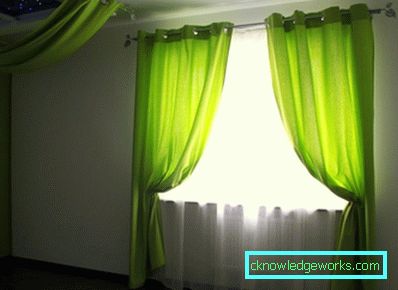 Green curtains - 88 photos of the best ideas how to combine beautifully