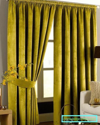 Green curtains - 88 photos of the best ideas how to combine beautifully