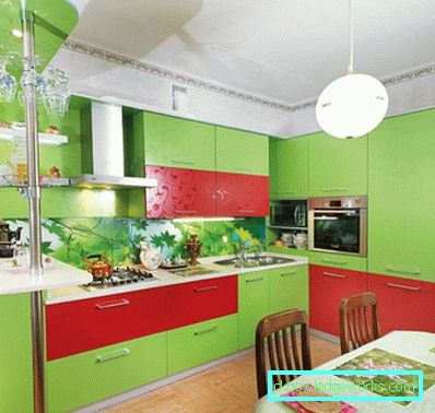 Green kitchen - 84 photos of the best design of modern design