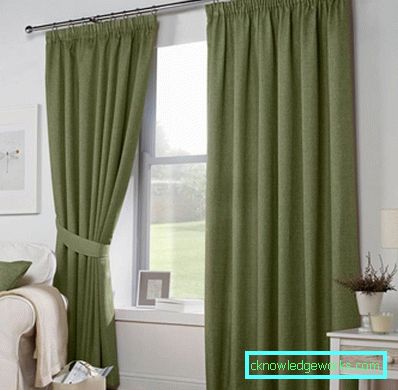 Green curtains - 88 photos of the best ideas how to combine beautifully