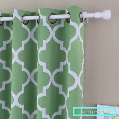 Green curtains - 88 photos of the best ideas how to combine beautifully