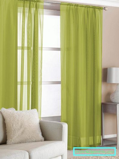 Green curtains - 88 photos of the best ideas how to combine beautifully