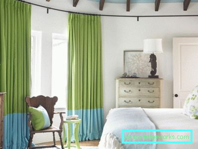 Green curtains - 88 photos of the best ideas how to combine beautifully