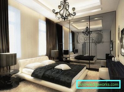 Photo: mirrors in your bedroom will help to visually enlarge the room.