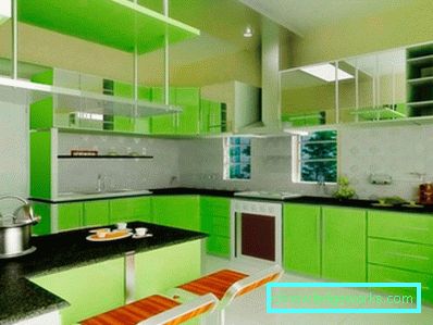 Green kitchen - 84 photos of the best design of modern design