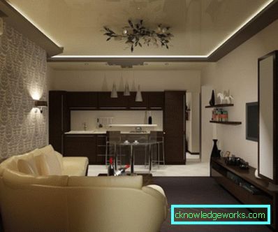 One-room apartment design - 150 photos of modern interior design ideas