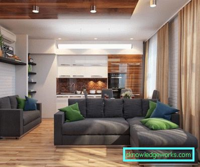 One-room apartment design - 150 photos of modern interior design ideas