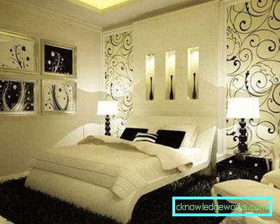 Bedroom design 16 sq m in modern style - interior photo