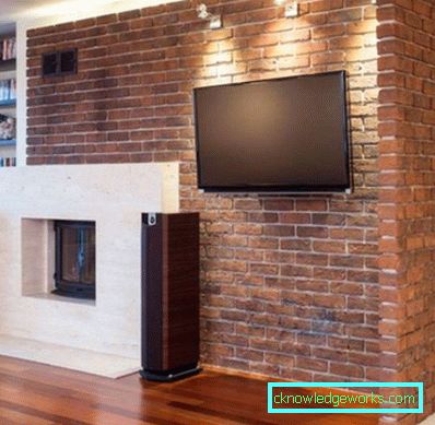 Wall design with a TV in the living room - photo design ideas