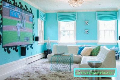 Wall design with a TV in the living room - photo design ideas