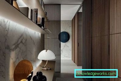 Design of a narrow corridor in the apartment - real photos