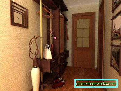 Design of a narrow corridor in the apartment - real photos