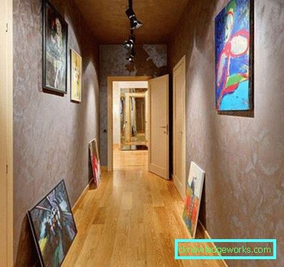 Design of a narrow corridor in the apartment - real photos