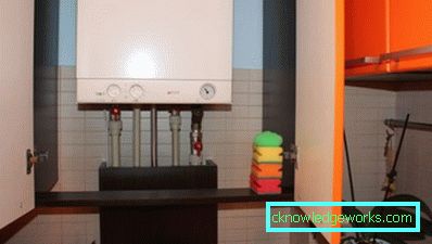 274-Gas pipe in the kitchen - 70 photos