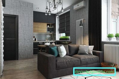 Living room 16 sq m - photo design living room in a modern style