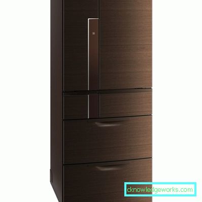 Brown refrigerator