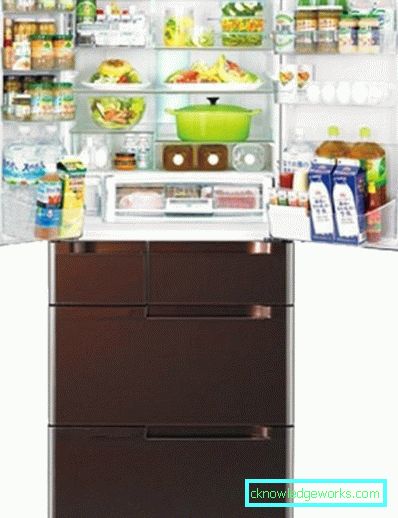 Brown refrigerator