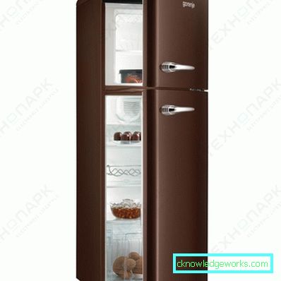 Brown refrigerator