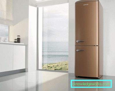 Brown refrigerator