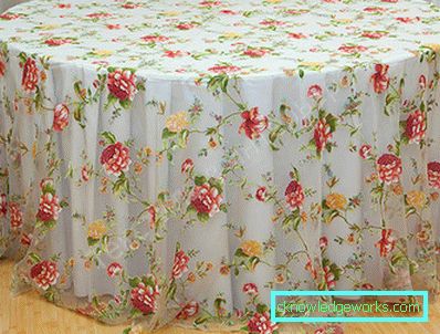 Round tablecloth for the kitchen table Round tablecloth for the kitchen table