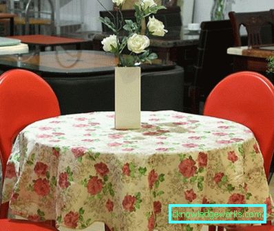 Round tablecloth for the kitchen table Round tablecloth for the kitchen table