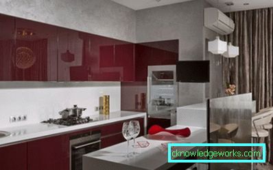 299-Burgundy kitchen - 60 photos