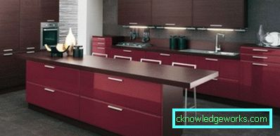 299-Burgundy kitchen - 60 photos