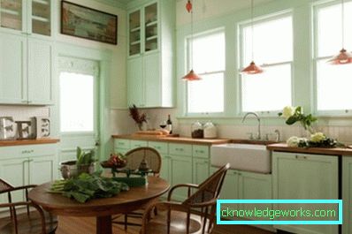 369-Kitchen pistachio color - 45 photos