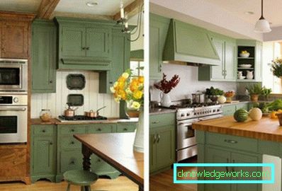 369-Kitchen pistachio color - 45 photos