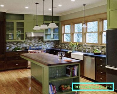 369-Kitchen pistachio color - 45 photos