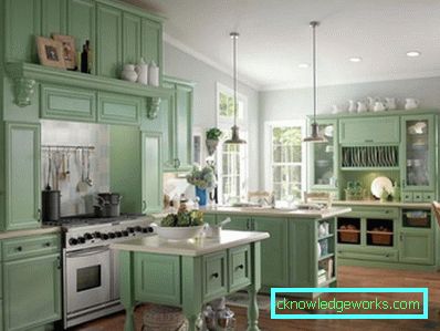 369-Kitchen pistachio color - 45 photos