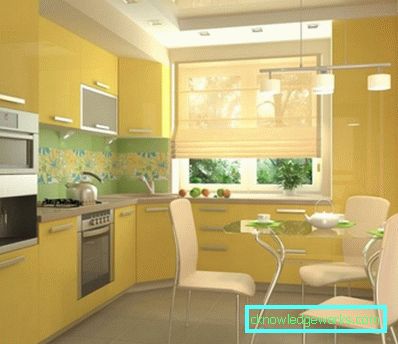 306-Kitchen in lemon color - 75 photos