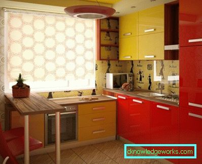 306-Kitchen in lemon color - 75 photos