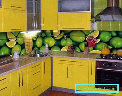 306-Kitchen in lemon color - 75 photos