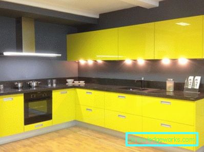306-Kitchen in lemon color - 75 photos