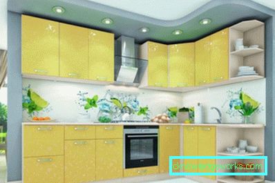 306-Kitchen in lemon color - 75 photos
