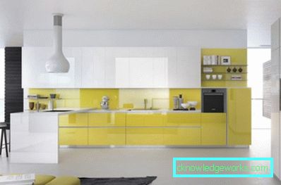 306-Kitchen in lemon color - 75 photos