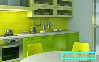 306-Kitchen in lemon color - 75 photos