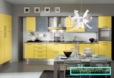 306-Kitchen in lemon color - 75 photos