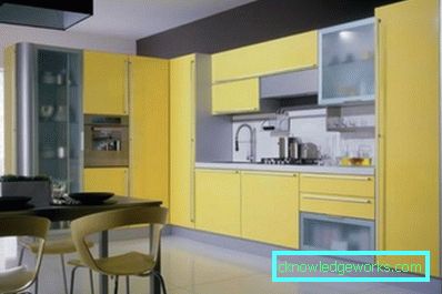 306-Kitchen in lemon color - 75 photos