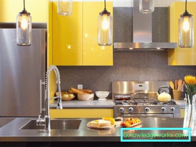 306-Kitchen in lemon color - 75 photos