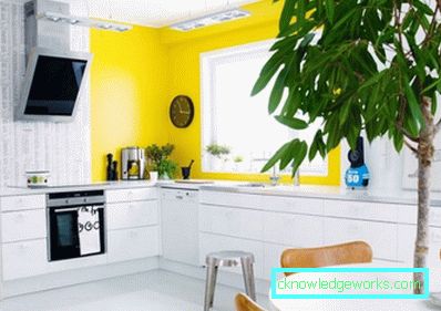 306-Kitchen in lemon color - 75 photos