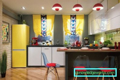 313-Kitchen in the style of pop art - 105 photos