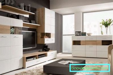 Modular living room furniture in modern style - design photos