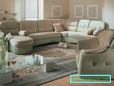 72-upholstered furniture for the living room - 120 photos